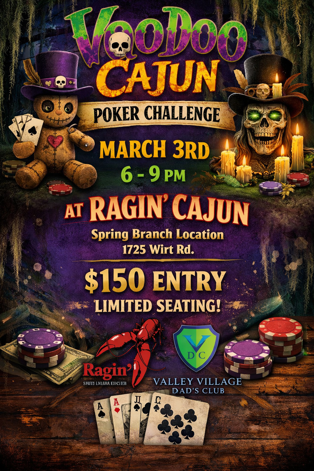 VOODOO CAJUN POKER CHALLENGE